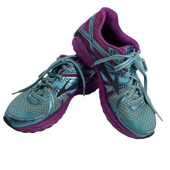 Women's Size 8M BROOKS GTS Seventeen Running Shoes Jogging Purple Teal 17 - Picture 2 of 12